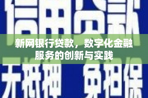 秦淮新网银行贷款，数字化金融服务的创新与实践