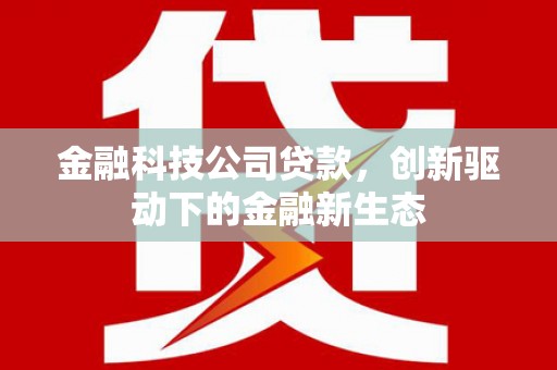 秦淮金融科技公司贷款，创新驱动下的金融新生态