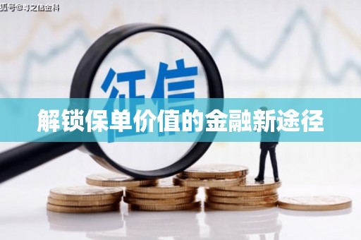 秦淮解锁保单价值的金融新途径