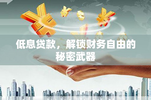 秦淮低息贷款，解锁财务自由的秘密武器