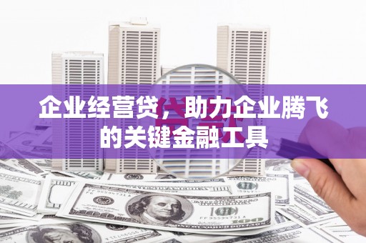秦淮企业经营贷，助力企业腾飞的关键金融工具