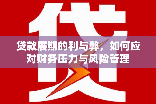 秦淮贷款展期的利与弊，如何应对财务压力与风险管理