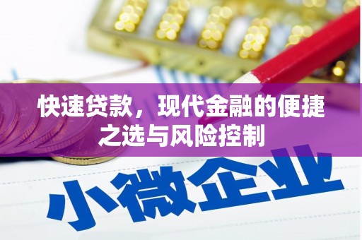 秦淮快速贷款，现代金融的便捷之选与风险控制