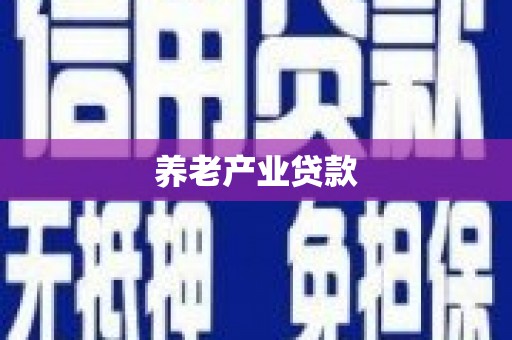 秦淮养老产业贷款