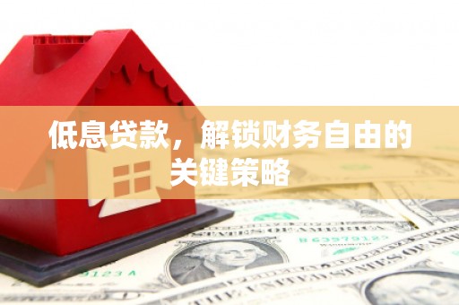 秦淮低息贷款，解锁财务自由的关键策略