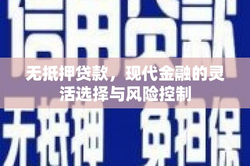 秦淮无抵押贷款，现代金融的灵活选择与风险控制
