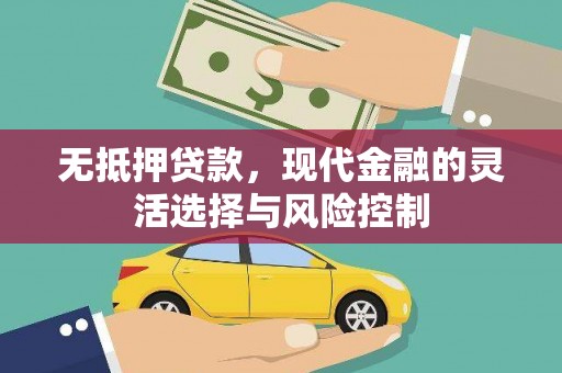 秦淮无抵押贷款，现代金融的灵活选择与风险控制