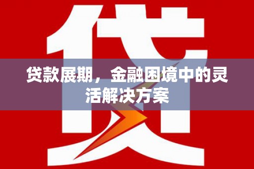 秦淮贷款展期，金融困境中的灵活解决方案