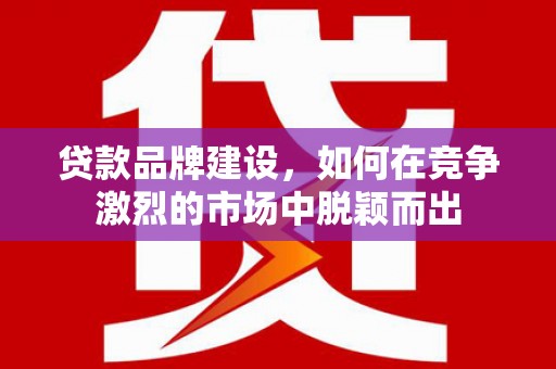 秦淮贷款品牌建设，如何在竞争激烈的市场中脱颖而出