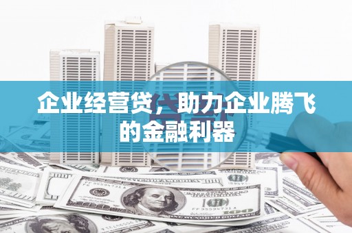 秦淮企业经营贷，助力企业腾飞的金融利器