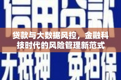秦淮贷款与大数据风控，金融科技时代的风险管理新范式