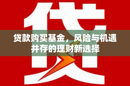 秦淮贷款购买基金，风险与机遇并存的理财新选择