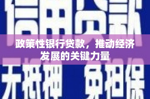秦淮政策性银行贷款，推动经济发展的关键力量