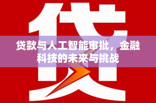 秦淮贷款与人工智能审批，金融科技的未来与挑战