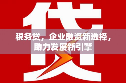 秦淮税务贷，企业融资新选择，助力发展新引擎