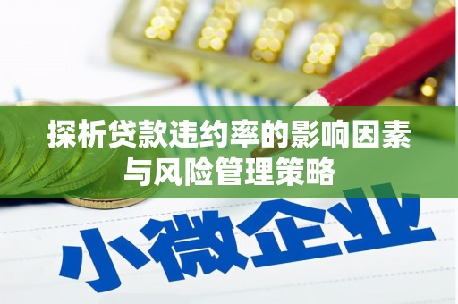 秦淮探析贷款违约率的影响因素与风险管理策略