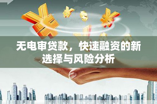 秦淮无电审贷款，快速融资的新选择与风险分析