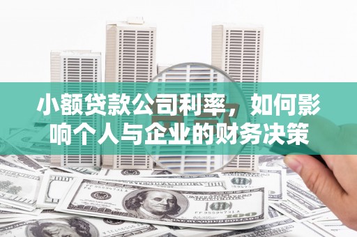秦淮小额贷款公司利率，如何影响个人与企业的财务决策