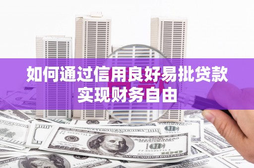 秦淮如何通过信用良好易批贷款实现财务自由