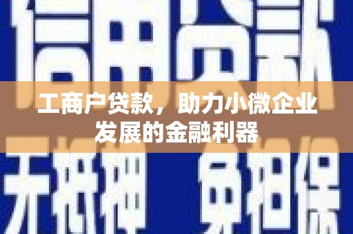 秦淮工商户贷款，助力小微企业发展的金融利器