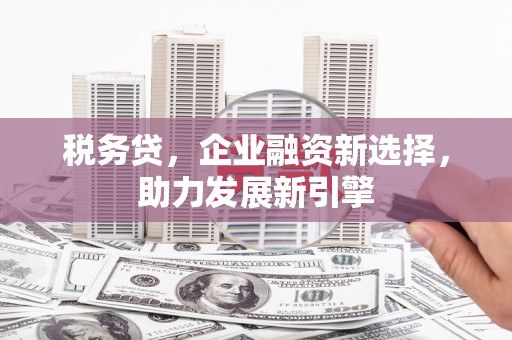 秦淮税务贷，企业融资新选择，助力发展新引擎