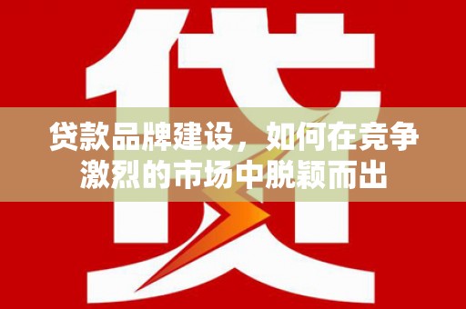 秦淮贷款品牌建设，如何在竞争激烈的市场中脱颖而出