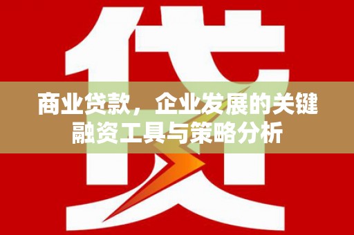 秦淮商业贷款，企业发展的关键融资工具与策略分析
