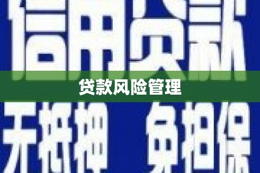 秦淮贷款风险管理