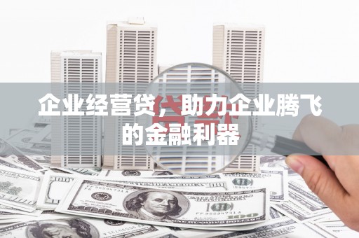 秦淮企业经营贷，助力企业腾飞的金融利器